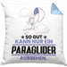 Paraglider Geschenk Kissen mit Füllung 40x40 So Gut Kann Nur Ein Paraglider Aussehen Geschenkidee (Grau) Blau Trendation