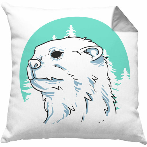 Otter Kissen mit Füllung 40x40 Geschenk Natur Otter-Liebhaber Geschenkidee Geburtstag (Grau) Grau Trendation