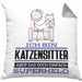 Katzensitter Geschenk Kissen mit Füllung 40x40 Ich Bin Katzensitter Aber Sag Doch Einfach Superheld Lustige Geschenkdiee für Katzensitter (Grau) Grau Trendation