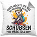 Lustige Kissen mit Füllung 40x40 Waschbär Heute Möchte Ich Was Mit Menschen Machen Schubsen Wäre Toll Sarkasmus Ironier Humor (Grau) Grau Trendation