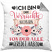 Nachbarin Kissen mit Füllung 40x40 Geschenk Lustiger Spruch Geschenkidee Ich Bin Die Verrückte Nachbarin Von Der Alle Geredet Haben (Grau) Grau Trendation