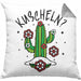 Kaktus Kissen mit Füllung 40x40 Geschenk Kuscheln Sarkasmus Humor Geschenkidee Kaktus-Liebhaber Frauen (Grau) Grau Trendation