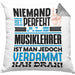 Musiklehrer Geschenk Kissen mit Füllung 40x40 Lustige Geschenkidee für Musiklehrer Geburtstag Niemand Ist Perfekt Aber Als Musiklehrer Ist Man Nah Dran (Grau) Grau Trendation