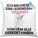 Violinist Geschenk Kissen mit Füllung 40x40 Lustige Geschenkidee Geburtstag für Violinist Ich Bin Dieser Legendäre Violinist Von Dem Alle Geredet Haben (Grau) Blau Trendation