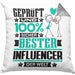 Influencer Geschenk Lustiger Spruch für Influencer Geschenkidee Bester Influencer Der WeltKissen mit Füllung 40x40 (Grau) Grau Trendation