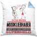 Musikliebhaber Geschenk Kissen mit Füllung 40x40 Ich Bin Musikliebhaber Aber Sag Doch Einfach Superheld Lustige Geschenkdiee für Musikliebhaber (Grau) Blau Trendation