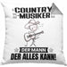 Country-Musiker Kissen mit Füllung 40x40 Geschenk für Country-Musiker Der Mann Der Alles Kann Geschenkidee zum Geburtstag (Grau) Grau Trendation