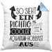 Aquarium-Hobbyist Kissen mit Füllung 40x40 So Sieht Ein Richtig Cooler Aquarium-Hobbyist Aus Geschenk Lustiger Spruch Geschenkidee (Grau) Blau Trendation