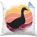 Ente Geschenk Vintage Kissen mit Füllung 40x40 Geschenk Retro Bauernhof Enten (Grau) Blau Trendation