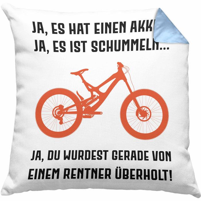 elektrofahrrad lustig Elektrofahrrad E-Bike Kissen mit Füllung 40x40 mit Spruch Geschenk Ebike Lustige Geschenke Rentner Sprüche Rentnerin — TrendationStore