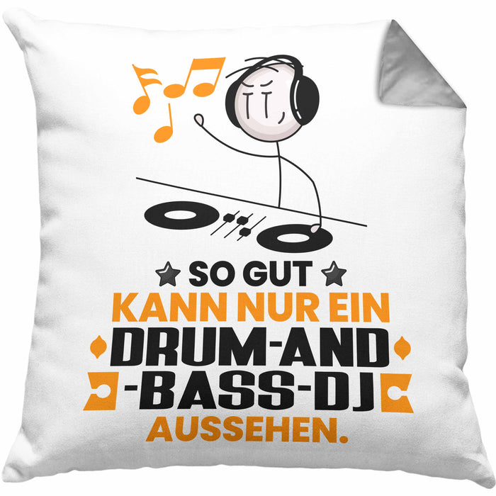 Drum-and-Bass-DJ Geschenk Kissen mit Füllung 40x40 So Gut Kann Nur Ein Drum-and-Bass-DJ Aussehen Geschenkidee (Grau) Grau Trendation