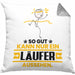 Läufer Geschenk Kissen mit Füllung 40x40 So Gut Kann Nur Ein Läufer Aussehen Geschenkidee (Grau) Grau Trendation