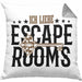 Escape Room Lustige Kissen mit Füllung 40x40 Escape Room Fans Geschenkidee (Grau) Grau Trendation