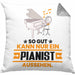 Pianist Geschenk Kissen mit Füllung 40x40 So Gut Kann Nur Ein Pianist Aussehen Geschenkidee (Grau) Grau Trendation