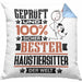 Haustiersitter Geschenk Lustiger Spruch für Haustiersitter Geschenkidee Bester Haustiersitter Der WeltKissen mit Füllung 40x40 (Grau) Blau Trendation