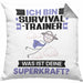 Survival-Trainer Kissen mit Füllung 40x40 Geschenk für Survival-Trainer Geburtstag Lustiger Spruch Was Ist Deine Superkraft (Grau) Grau Trendation