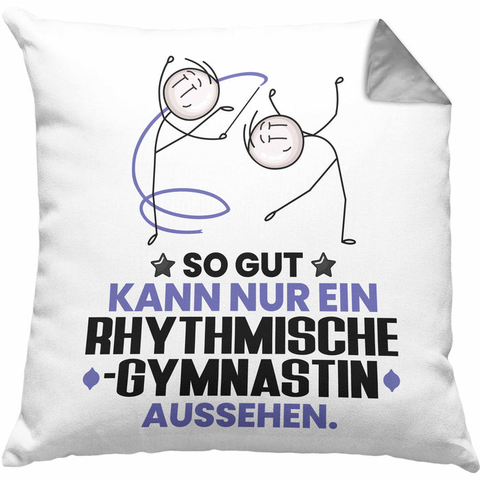 RhythmischeGymnastin Geschenk Kissen mit Füllung 40x40 So Gut Kann Nur Ein RhythmischeGymnastin Aussehen Geschenkidee (Grau) Grau Trendation