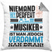 Musiker Geschenk Kissen mit Füllung 40x40 Lustige Geschenkidee für Musiker Geburtstag Niemand Ist Perfekt Aber Als Musiker Ist Man Nah Dran (Grau) Grau Trendation
