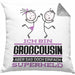 Großcousin Geschenk Kissen mit Füllung 40x40 Ich Bin Großcousin Aber Sag Doch Einfach Superheld Lustige Geschenkdiee für Großcousin (Grau) Grau Trendation