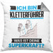 Kletterführer Kissen mit Füllung 40x40 Geschenk für Kletterführer Geburtstag Lustiger Spruch Was Ist Deine Superkraft (Grau) Grau Trendation