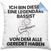 Bassist Geschenk Kissen mit Füllung 40x40 Lustige Geschenkidee Geburtstag für Bassist Ich Bin Dieser Legendäre Bassist Von Dem Alle Geredet Haben (Grau) Blau Trendation