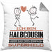 Halbcousin Geschenk Kissen mit Füllung 40x40 Ich Bin Halbcousin Aber Sag Doch Einfach Superheld Lustige Geschenkdiee für Halbcousin (Grau) Grau Trendation
