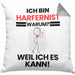 Harfenist Geschenk Kissen mit Füllung 40x40 Lustiger Spruch Ich Bin Harfenist Warum Weil Ich Es Kann Geschenkidee Bester Harfenist Geburtstag (Grau) Grau Trendation