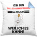 Fallschirmspringer Geschenk Kissen mit Füllung 40x40 Lustiger Spruch Ich Bin Fallschirmspringer Warum Weil Ich Es Kann Geschenkidee Bester Fallschirmspringer Geburtstag (Grau) Blau Trendation