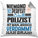 Polizist Geschenk Kissen mit Füllung 40x40 Lustige Geschenkidee für Polizist Geburtstag Niemand Ist Perfekt Aber Als Polizist Ist Man Nah Dran (Grau) Grau Trendation