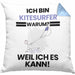 Kitesurfer Geschenk Kissen mit Füllung 40x40 Lustiger Spruch Ich Bin Kitesurfer Warum Weil Ich Es Kann Geschenkidee Bester Kitesurfer Geburtstag (Grau) Blau Trendation
