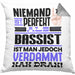 Bassist Geschenk Kissen mit Füllung 40x40 Lustige Geschenkidee für Bassist Geburtstag Niemand Ist Perfekt Aber Als Bassist Ist Man Nah Dran (Grau) Grau Trendation