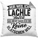 Sarkastischer Spruch Kissen mit Füllung 40x40 Geschenk für Frauen Nur Weil Ich Lächle Heißt Das Nicht Dass Ich Dir Keine Klatschen Will (Grau) Grau Trendation