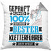 Kletterführer Geschenk Lustiger Spruch für Kletterführer Geschenkidee Bester Kletterführer Der WeltKissen mit Füllung 40x40 (Grau) Grau Trendation