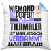 Tiermaler Geschenk Kissen mit Füllung 40x40 Lustige Geschenkidee für Tiermaler Geburtstag Niemand Ist Perfekt Aber Als Tiermaler Ist Man Nah Dran (Grau) Blau Trendation
