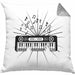 Keyboard Spieler Kissen mit Füllung 40x40 Geschenk für Keyboarder Musiker Band Geschenkidee (Grau) Grau Trendation