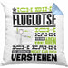 Fluglotse Geschenk Kaffee-Kissen mit Füllung 40x40 Geschenkidee für Fluglotse Ich Bin Fluglotse Ich Kann Es Dir Erklären Jedoch Nicht Für Dich Verstehen Spruch Lustig (Grau) Blau Trendation