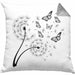 Schmetterling Kissen mit Füllung 40x40 Grafik Geschenkidee Pusteblume (Grau) Grau Trendation
