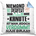 Kanute Geschenk Kissen mit Füllung 40x40 Lustige Geschenkidee für Kanute Geburtstag Niemand Ist Perfekt Aber Als Kanute Ist Man Nah Dran (Grau) Blau Trendation