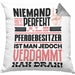 Pferdebesitzer Geschenk Kissen mit Füllung 40x40 Lustige Geschenkidee für Pferdebesitzer Geburtstag Niemand Ist Perfekt Aber Als Pferdebesitzer Ist Man Nah Dran (Grau) Grau Trendation