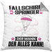 Fallschirmspringer Kissen mit Füllung 40x40 Geschenk für Fallschirmspringer Der Mann Der Alles Kann Geschenkidee zum Geburtstag (Grau) Grau Trendation