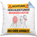 Bogenschütze Kissen mit Füllung 40x40 Geschenk Lustiger Spruch Geschenkidee für Bogenschütze Achtung Hochleistungs Bogenschütze Bei Der Arbeit (Grau) Blau Trendation
