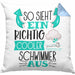 Schwimmer Kissen mit Füllung 40x40 Geschenk So Sieht Ein Richtig Cooler Schwimmer Aus Geschenkidee Spruch Lustig (Grau) Blau Trendation