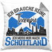 Kissen mit Füllung 40x40 Schottland Urlaub Geschenk für Schottland Fans Ich Brauche Keine Therapie (Grau) Grau Trendation