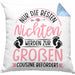 Du Wirst Große Cousine Kissen mit Füllung 40x40 Geschenk Nur Die Besten Nichten Werden Zur Großen Cousine Befördert (Grau) Blau Trendation