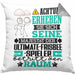 Ultimate-Frisbee-Spieler Geschenk Kissen mit Füllung 40x40 Lustiger Spruch Erheben Sie Sich Der Ultimate-Frisbee-Spieler Betritt den Raum (Grau) Grau Trendation