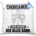 Chorsänger Kissen mit Füllung 40x40 Geschenk für Chorsänger Der Mann Der Alles Kann Geschenkidee zum Geburtstag (Grau) Blau Trendation