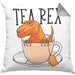 Dinosaurier Kissen mit Füllung 40x40 Geschenk Tea Rex Kissen mit Füllung 40x40 Geschenk Dino T-Rex Geschenk Für Jungs (Grau) Grau Trendation