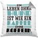 Hundebesitzer Kissen mit Füllung 40x40 Geschenk Leben Ohne Hund Wie Kaffee Ohne Koffein Geschenkidee Hunde Mama Frauchen Herrchen (Grau) Grau Trendation