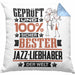 Jazz-Liebhaber Geschenk Lustiger Spruch für Jazz-Liebhaber Geschenkidee Bester Jazz-Liebhaber Der WeltKissen mit Füllung 40x40 (Grau) Blau Trendation