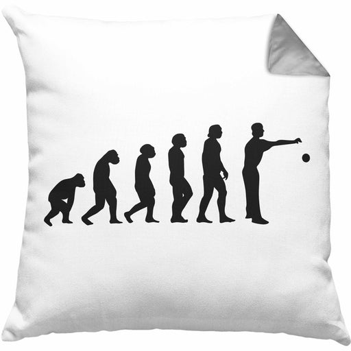 Boule Kissen mit Füllung 40x40 Geschenk Boule-Spieler Geschenkidee Spruch Evolution Boule (Grau) Grau Trendation